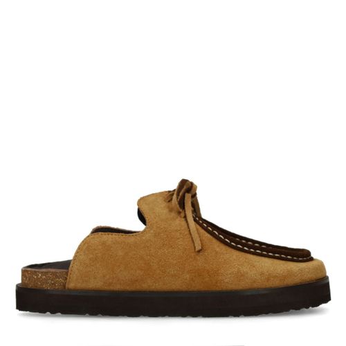 Sabots en daim - beige - Sacha - Modalova
