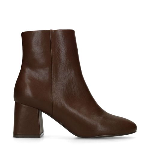 Bottines à talon cubain - marron - Sacha - Modalova
