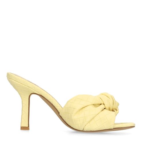 Mules à talon avec nœud - jaune - Sacha - Modalova