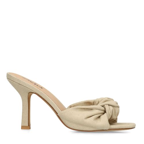 Mules à talon avec nœud - beige - Sacha - Modalova