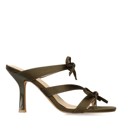 Sandales à talon avec nœuds - vert - Sacha - Modalova