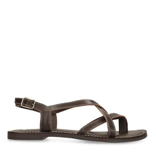 Sandales en cuir - marron - Sacha - Modalova