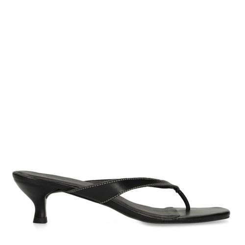 Mules à talon en cuir - noir - Sacha - Modalova