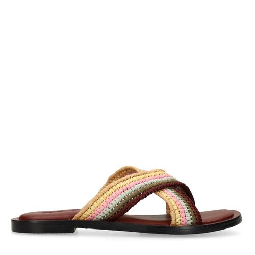 Claquettes tressées - multicolore - Sacha - Modalova