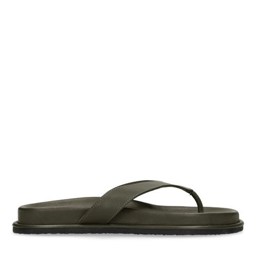 Claquettes en cuir - vert - Sacha - Modalova