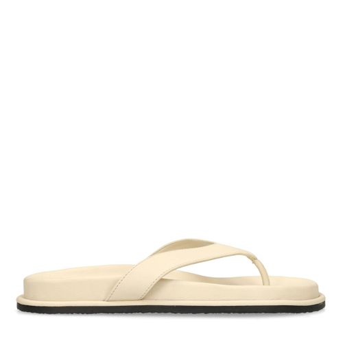 Claquettes en cuir - blanc cassé - Sacha - Modalova