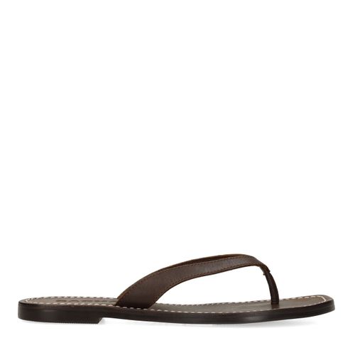 Tongs en cuir - marron - Sacha - Modalova