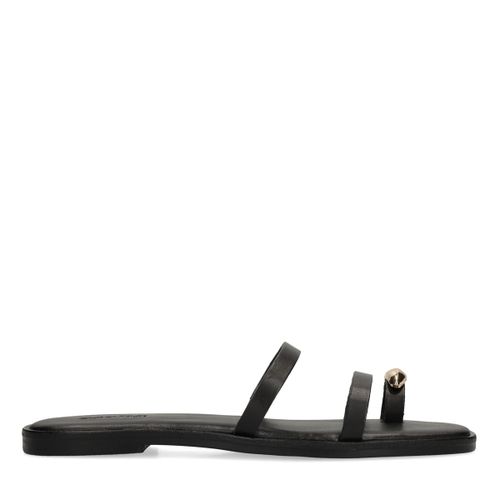 Claquettes en cuir avec détail - noir - Sacha - Modalova