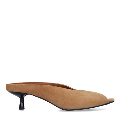 Mules à talon en daim - taupe - Sacha - Modalova