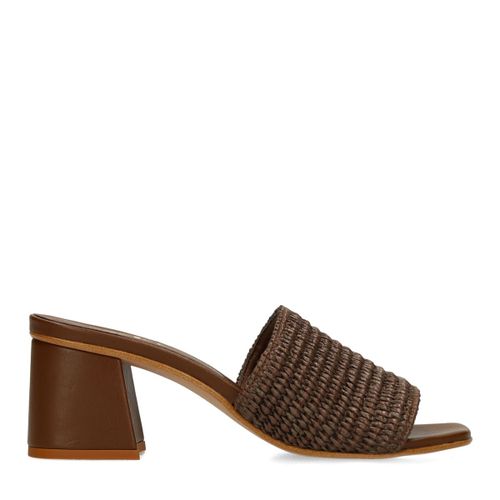 Mules à talon cubain - marron - Sacha - Modalova