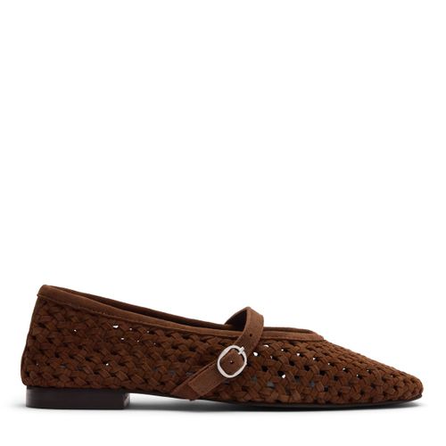 Ballerines tressées en daim - marron - Sacha - Modalova