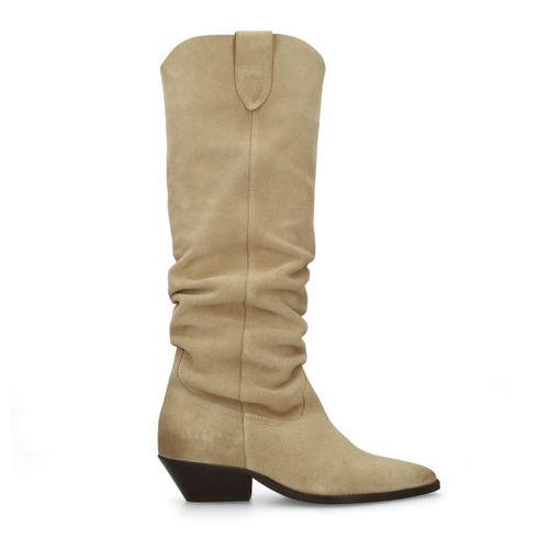 Santiags en daim - beige - Sacha - Modalova