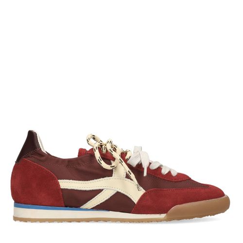 Baskets en daim avec double lacets - rouge - Sacha - Modalova