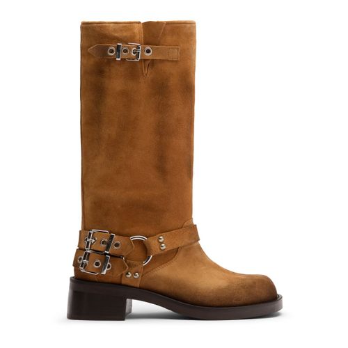 Bottines motardes avec boucles - marron - Sacha - Modalova