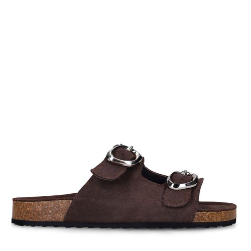 Claquettes en daim - marron - Sacha - Modalova