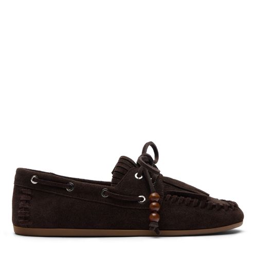Chaussures bateau en daim - marron - Sacha - Modalova