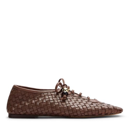Ballerines à lacets en cuir - marron - Sacha - Modalova