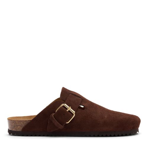 Sabots en daim avec boucle - marron - Sacha - Modalova
