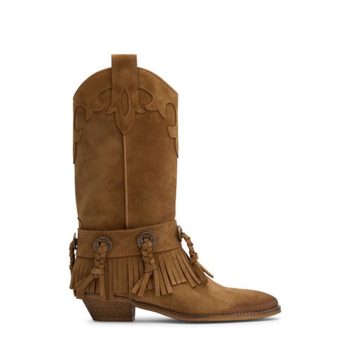Santiags en daim - beige - Sacha - Modalova