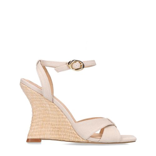 Sandales compensées - beige - Sacha - Modalova