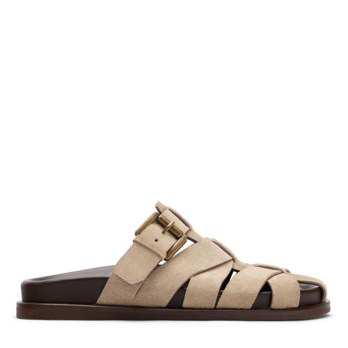 Claquettes en daim - beige - Sacha - Modalova