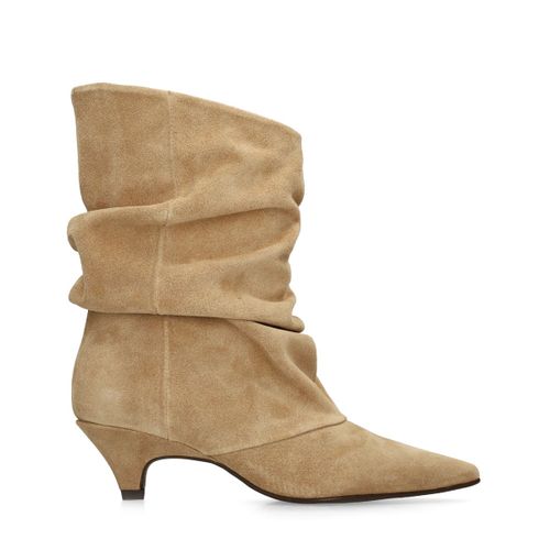 Bottines à talon en daim - beige - Sacha - Modalova