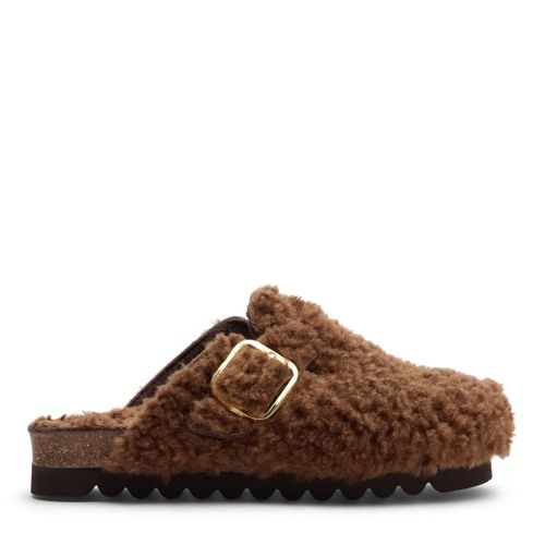 Sabots duveteux avec boucle - marron - Sacha - Modalova