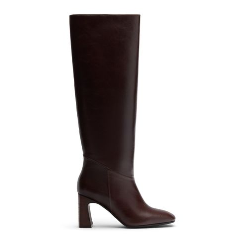Bottes hautes en cuir - marron - Sacha - Modalova
