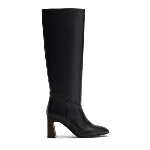 Bottes hautes en cuir - noir - Sacha - Modalova