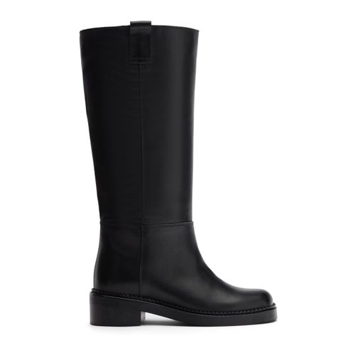 Bottes hautes en cuir - noir - Sacha - Modalova