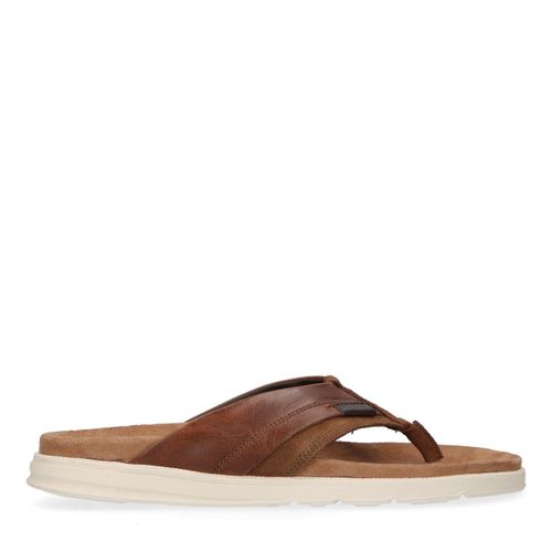 Tongs en daim - marron - Sacha - Modalova