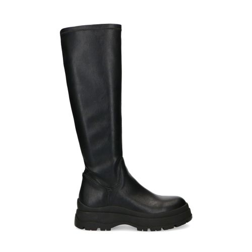 Bottes hautes synthétique avec grosse semelle - noir - Sacha - Modalova