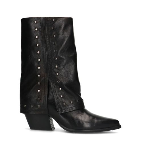 Bottes en cuir avec clous - noir - Sacha - Modalova