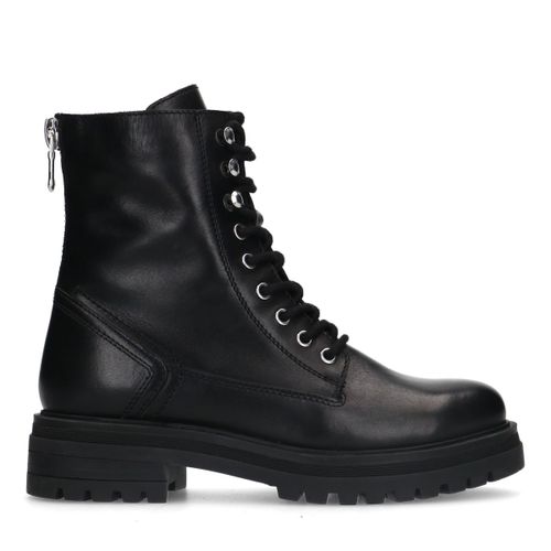Bottines à lacets en cuir - noir - Sacha - Modalova