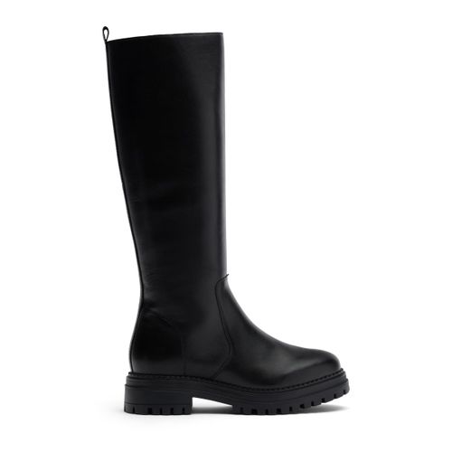 Bottes hautes en cuir - noir - Sacha - Modalova