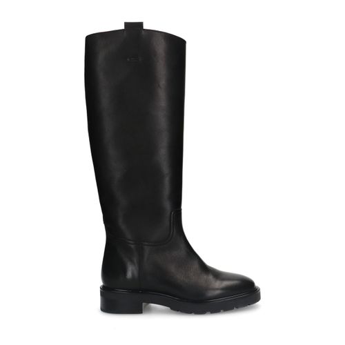 Bottes hautes en cuir - noir - Sacha - Modalova