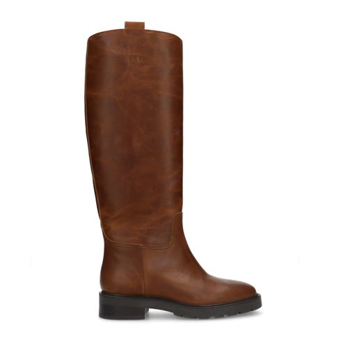 Bottes hautes en cuir - marron - Sacha - Modalova