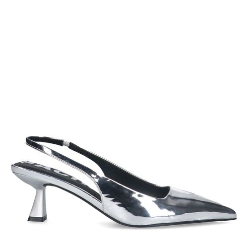 Escarpins slingback métallisés - argenté - Sacha - Modalova