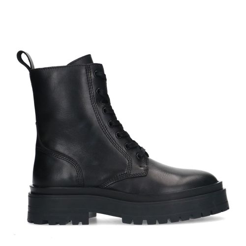 Bottinesà lacets en cuir - noir - Sacha - Modalova