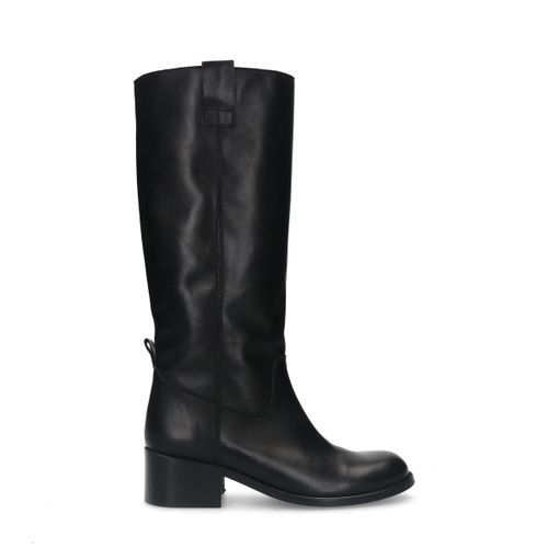 Bottes hautesà talon en cuir - noir - Sacha - Modalova