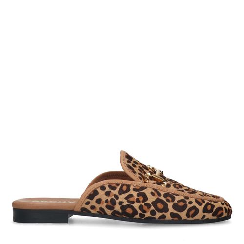 Mocassins slip-on léopard avec chaîne - Sacha - Modalova