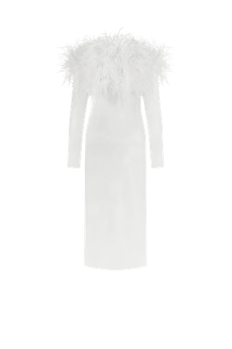 Voguish feather embellished midi dress - Milla - Modalova
