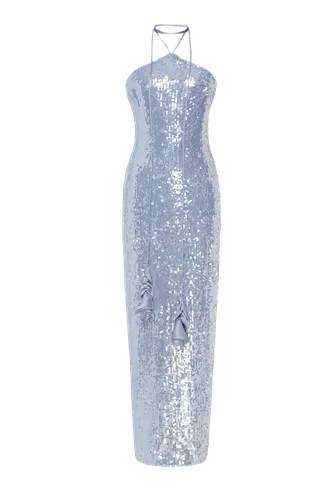 Sequin Maxi Dress in Light Blue - Malva Florea - Modalova