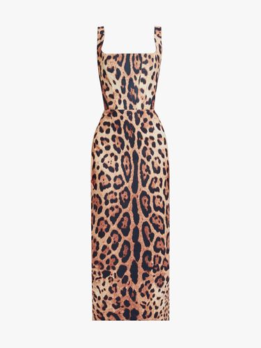 Pamella Dress - Leopard - M - Midi dresses - Gigii's - Modalova