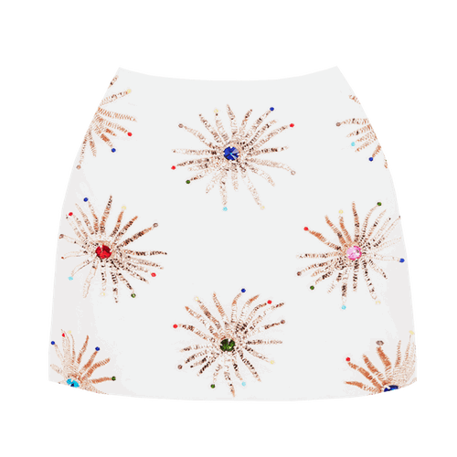 Callie Co-ord Luxe Mini Skirt White - Oceanus Swimwear - Modalova