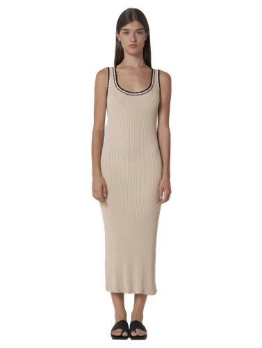 MAY Tencel knitted dress with hand-crochet details - Leap Concept - Modalova