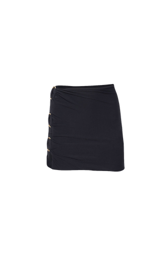Rings Mini Skirt in Black - Sara Cristina - Modalova