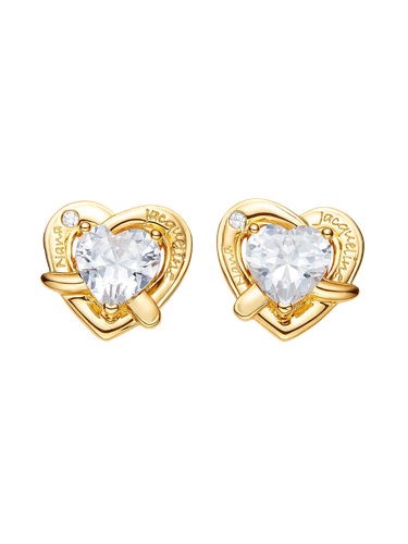 Ambre Heart Earrings (White) - Nana Jacqueline - Modalova