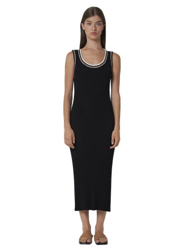 MAY Tencel knitted dress with hand-crochet details - Leap Concept - Modalova