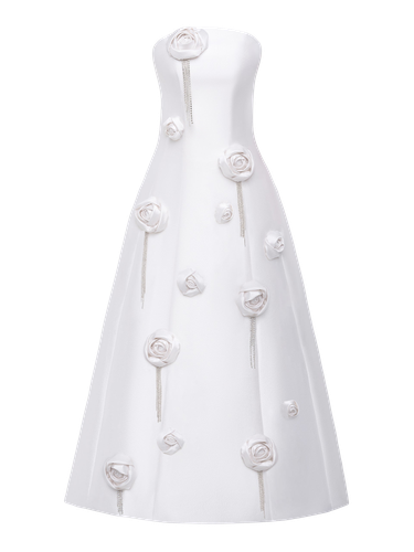 APPLIQUED STRAPLESS MAXI GOWN - NDS The Label - Modalova